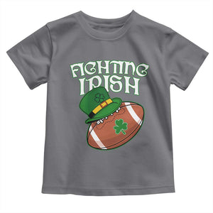 Fighting Irish Toddler T Shirt Football Shamrock St Patricks Spirit Classic Vintage TS02 Charcoal Print Your Wear