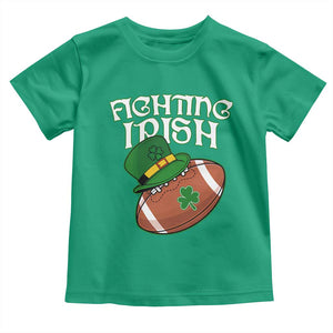 Fighting Irish Toddler T Shirt Football Shamrock St Patricks Spirit Classic Vintage TS02 Irish Green Print Your Wear