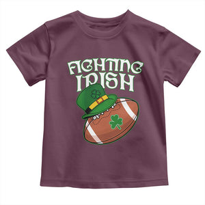 Fighting Irish Toddler T Shirt Football Shamrock St Patricks Spirit Classic Vintage TS02 Maroon Print Your Wear