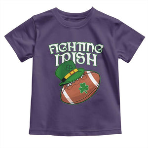 Fighting Irish Toddler T Shirt Football Shamrock St Patricks Spirit Classic Vintage TS02 Purple Print Your Wear