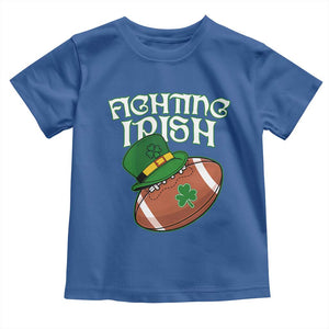 Fighting Irish Toddler T Shirt Football Shamrock St Patricks Spirit Classic Vintage TS02 Royal Blue Print Your Wear