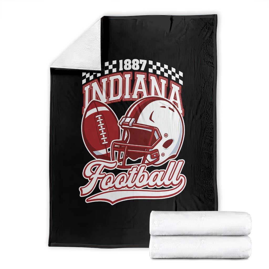 Indiana Pride Football Lover Throw Blanket Retro IN for Sport Fans TS02 Black Print Your Wear