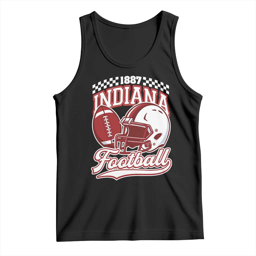 Indiana Pride Football Lover Tank Top Retro IN for Sport Fans TS02 Black Print Your Wear