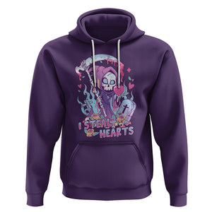 Funny Valentine Hoodie I Steal Hearts Grim Reaper TS02 Purple Printyourwear