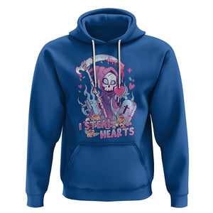 Funny Valentine Hoodie I Steal Hearts Grim Reaper TS02 Royal Blue Printyourwear