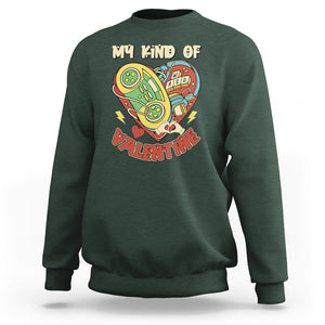 Gamer Valentines Day Sweatshirt My Kind Of Valentine Gaming Game Lover TS02 Dark Forest Green Printyourwear