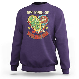 Gamer Valentines Day Sweatshirt My Kind Of Valentine Gaming Game Lover TS02 Purple Printyourwear