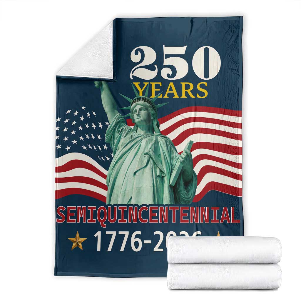 250 Years Semiquincentennial 1776 2026 Throw Blanket Statue of Liberty Patriotic Celebration TS02 Multicolor Print Your Wear