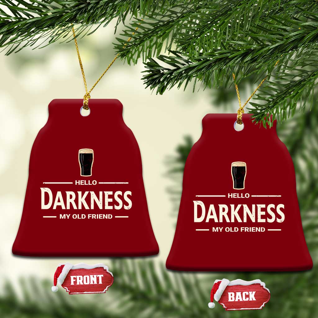 Hello Darkness My Old Friend Funny Stout Beer Lover Ceramic Ornament Craft Brew Fans TS02 Print Your Wear