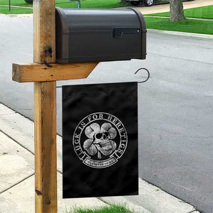 Lucky Is For Heretics Skull Shamrock Garden Flag Proverbs 16:33 Christian St Patricks Day Statement TS02 Print Your Wear
