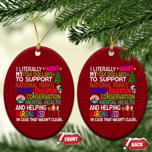 I Literally Want My Tax Dollars To Support National Park Ceramic Ornament TS02 Print Your Wear
