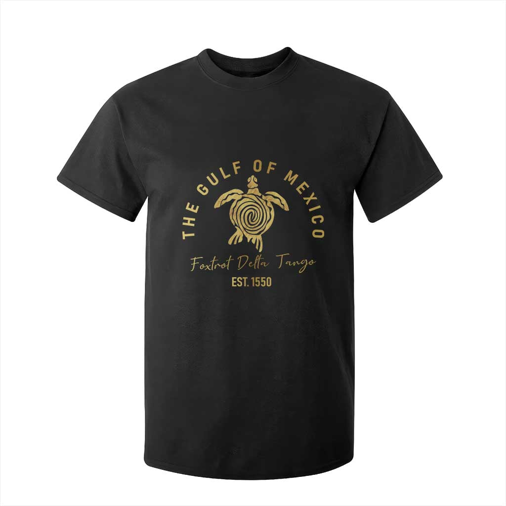 Gulf Of Mexico Turtle T Shirt For Kid Foxtrots Deltas Tangos TS02 Black Print Your Wear
