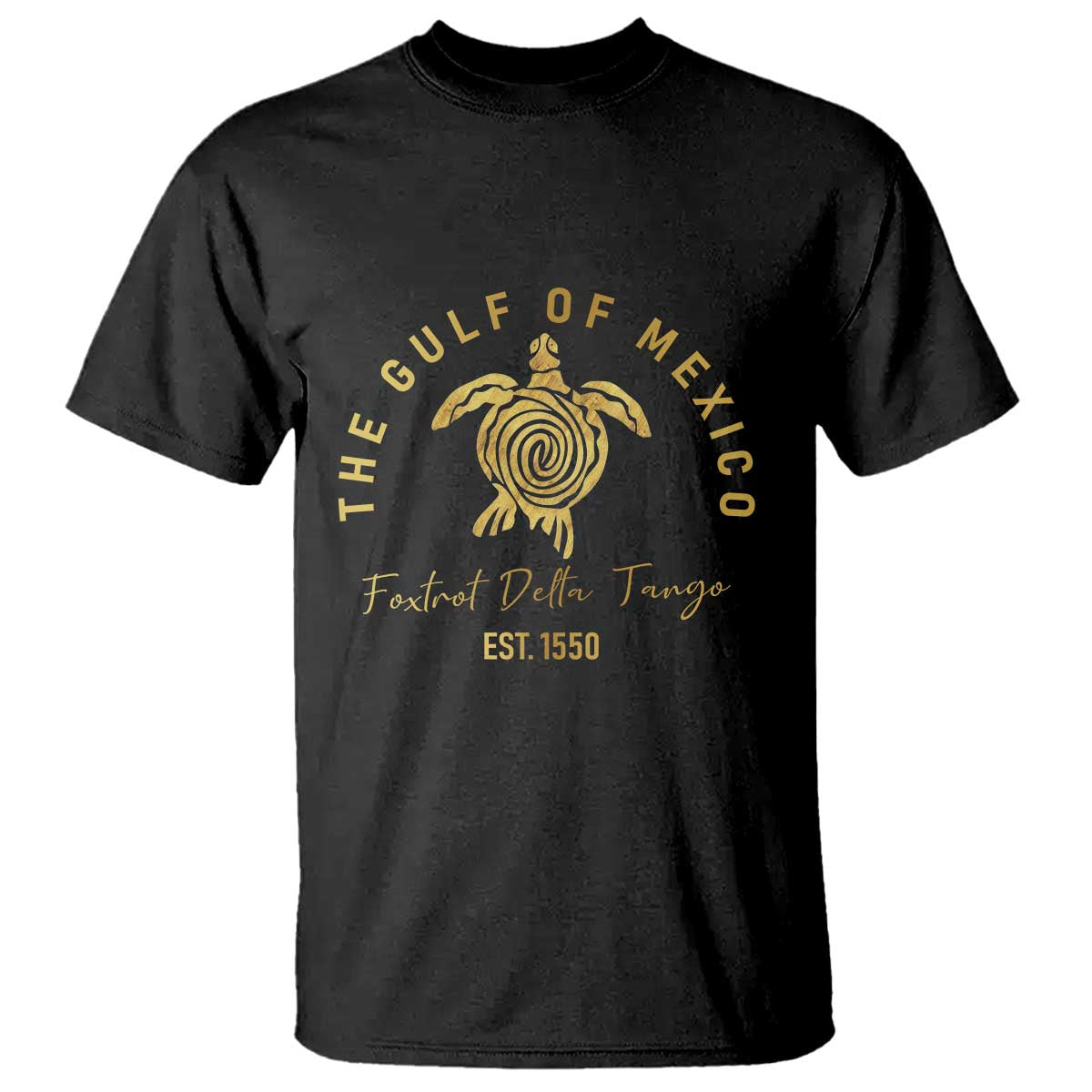 Gulf Of Mexico Turtle T Shirt Foxtrots Deltas Tangos TS02 Black Print Your Wear