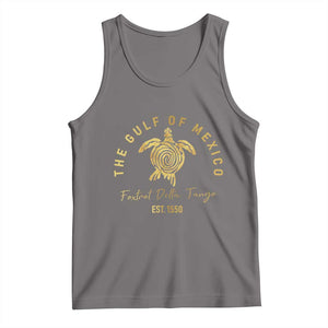 Gulf Of Mexico Turtle Tank Top Foxtrots Deltas Tangos TS02 Deep Heather Print Your Wear
