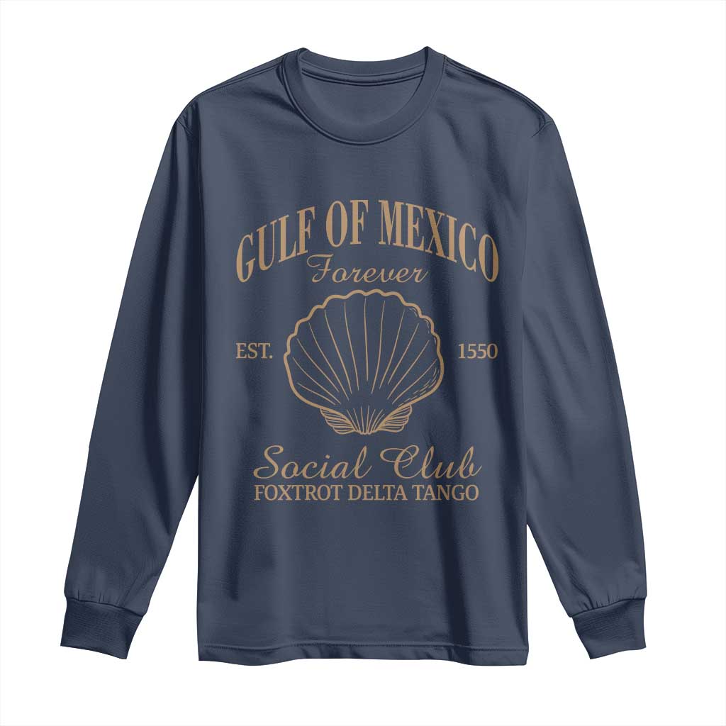 Gulf Of Mexico Long Sleeve Shirt Foxtrot Delta Tango FDT Resist TS02 Navy Print Your Wear