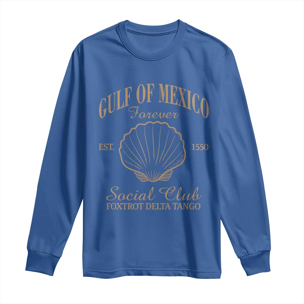 Gulf Of Mexico Long Sleeve Shirt Foxtrot Delta Tango FDT Resist TS02 Royal Blue Print Your Wear