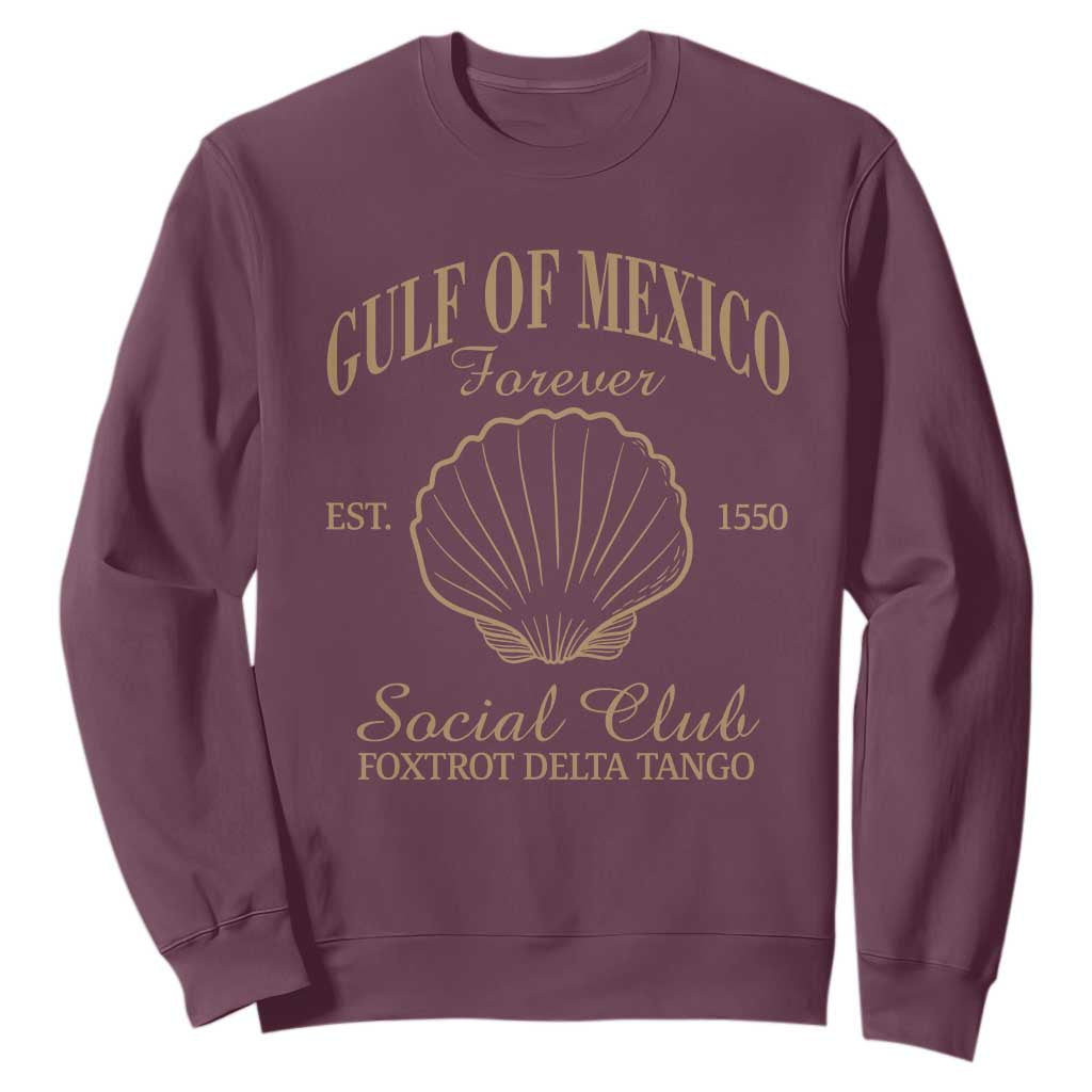 Gulf Of Mexico Sweatshirt Foxtrot Delta Tango FDT Resist TS02 Maroon Print Your Wear