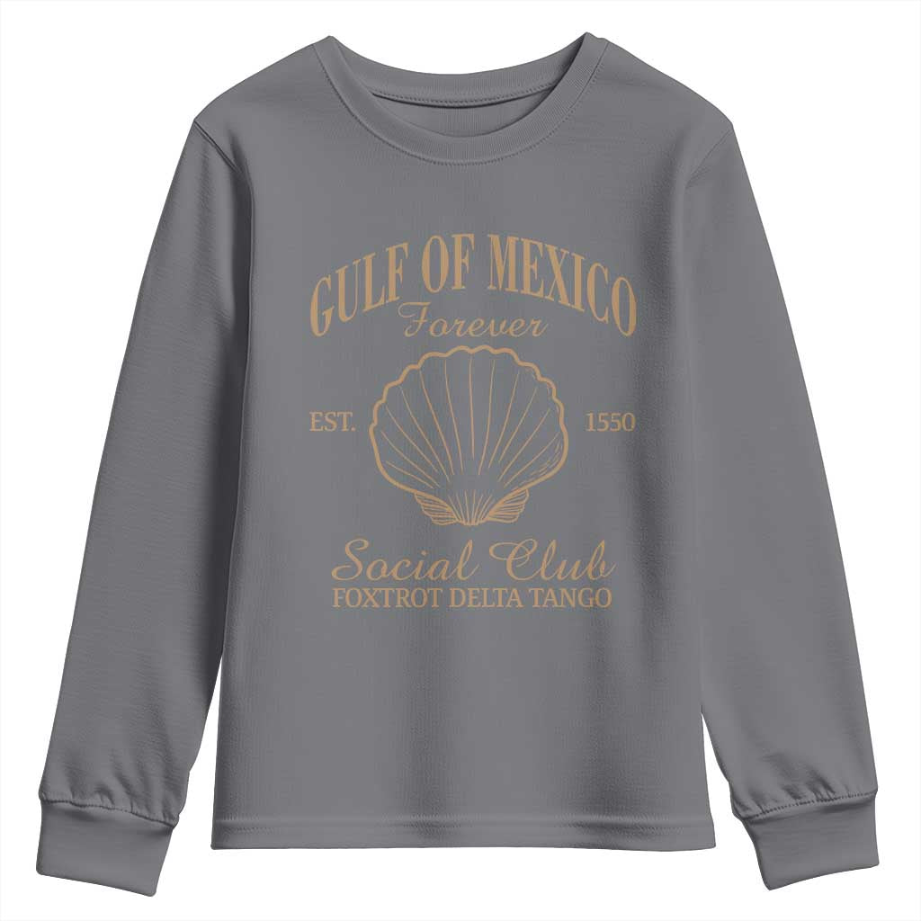 Gulf Of Mexico Youth Sweatshirt Foxtrot Delta Tango FDT Resist TS02 Charcoal Print Your Wear