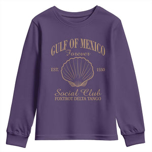 Gulf Of Mexico Youth Sweatshirt Foxtrot Delta Tango FDT Resist TS02 Purple Print Your Wear