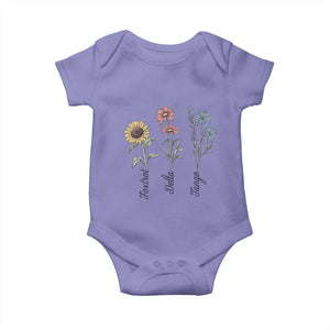 Floral FDT Foxtrot Delta Tango Baby Onesie Funny Offensive Retro TS02 Violet Print Your Wear