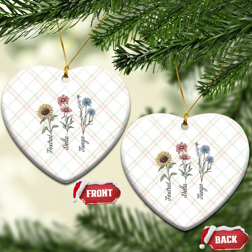 Floral FDT Foxtrot Delta Tango Ceramic Ornament Funny Offensive Retro TS02 Print Your Wear