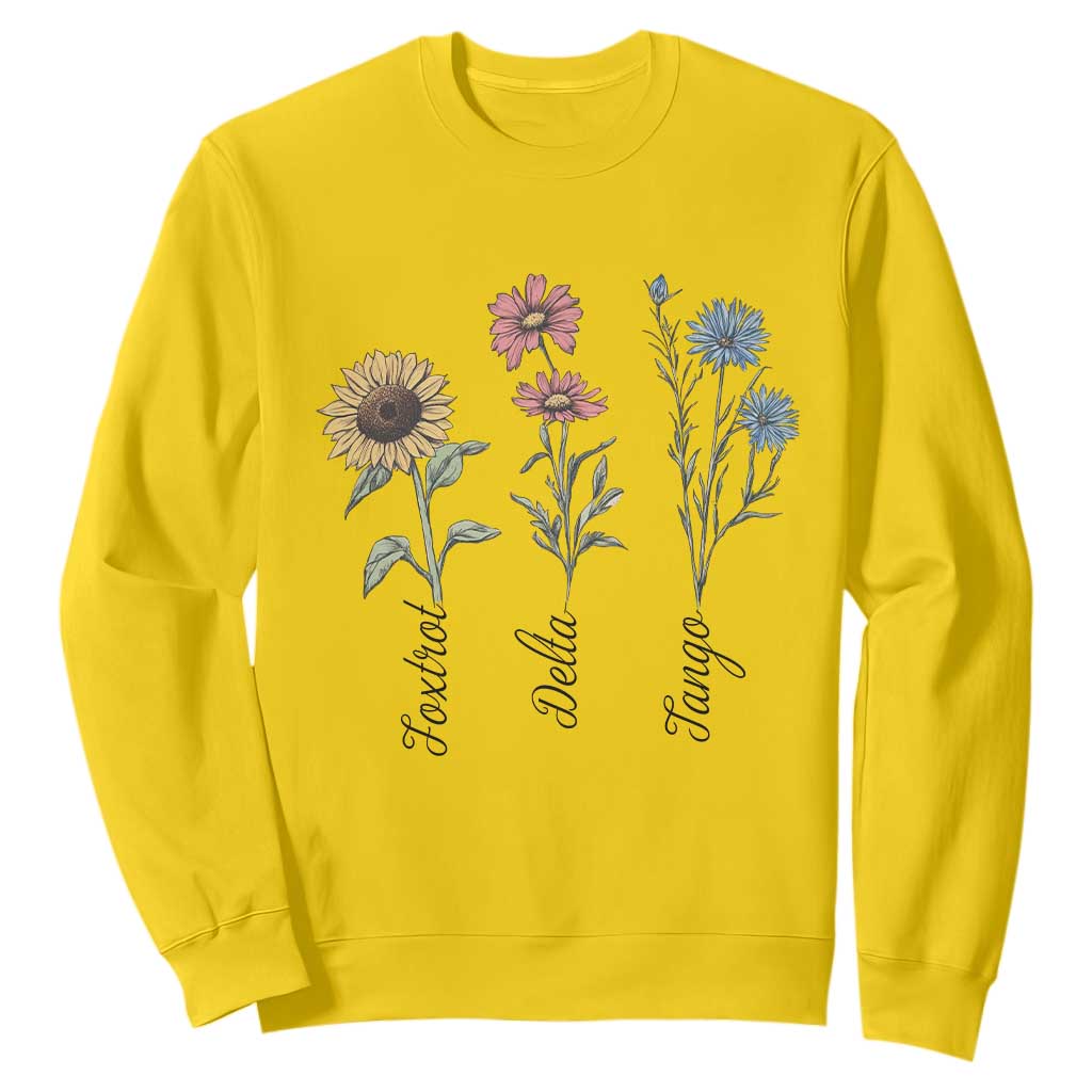 Floral FDT Foxtrot Delta Tango Sweatshirt Funny Offensive Retro TS02 Daisy Print Your Wear
