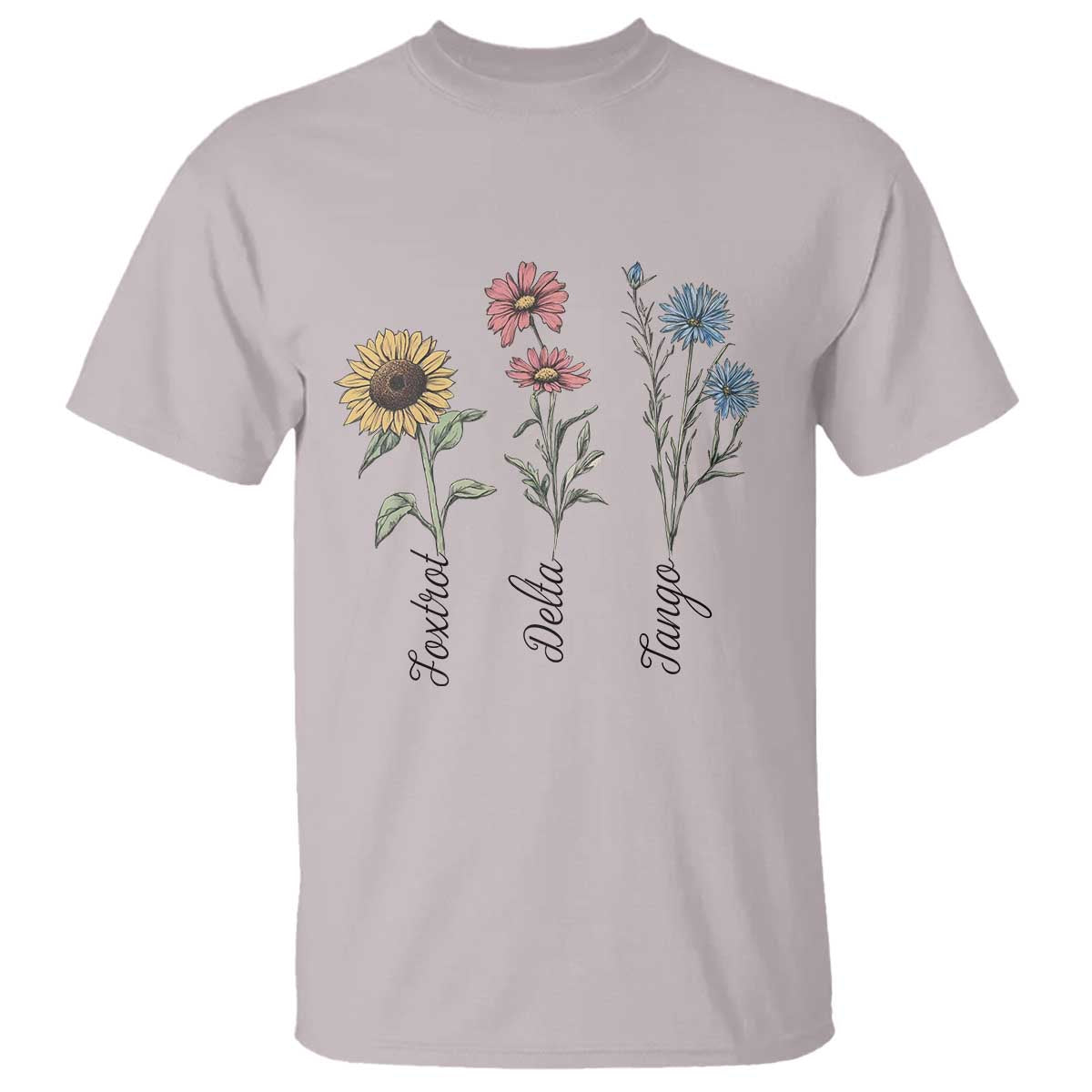 Floral FDT Foxtrot Delta Tango T Shirt Funny Offensive Retro TS02 Ice Gray Print Your Wear