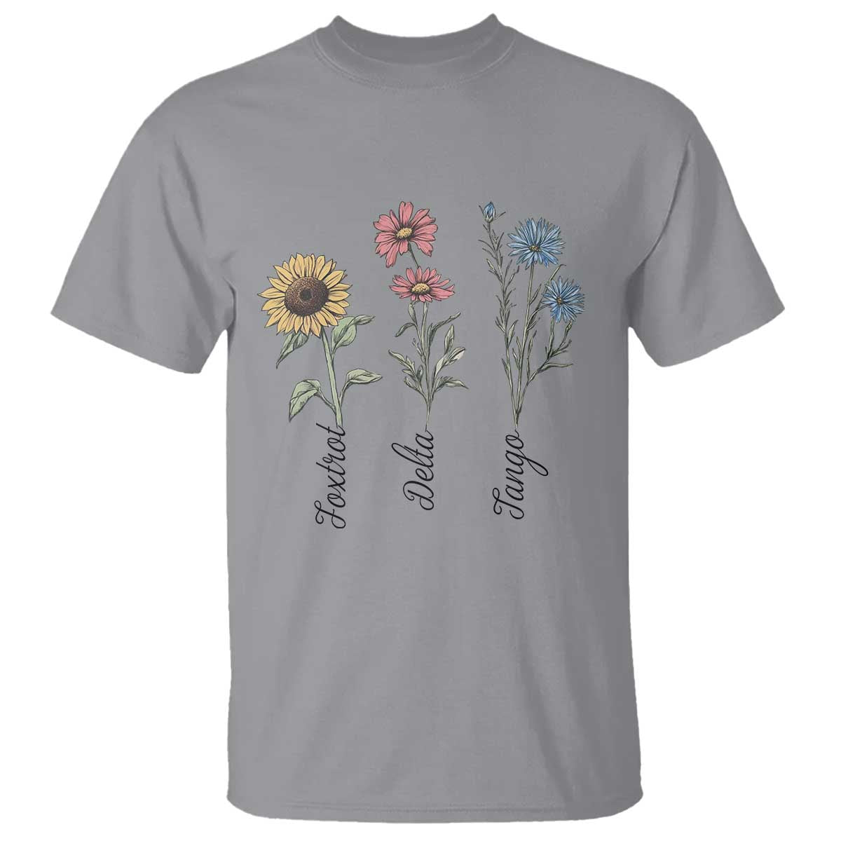 Floral FDT Foxtrot Delta Tango T Shirt Funny Offensive Retro TS02 Sport Gray Print Your Wear