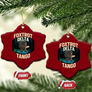 Foxtrots Deltas Tangos Funny Bear Resist Ceramic Ornament Protect Our National Parks TS02 Print Your Wear