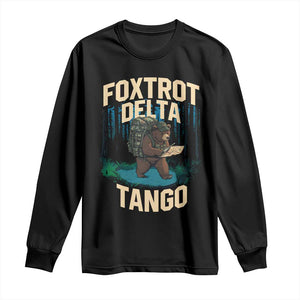 Foxtrots Deltas Tangos Funny Bear Resist Long Sleeve Shirt Protect Our National Parks TS02 Black Print Your Wear