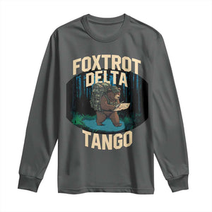 Foxtrots Deltas Tangos Funny Bear Resist Long Sleeve Shirt Protect Our National Parks TS02 Dark Heather Print Your Wear