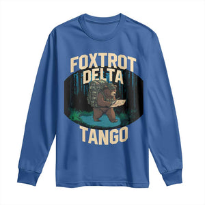 Foxtrots Deltas Tangos Funny Bear Resist Long Sleeve Shirt Protect Our National Parks TS02 Royal Blue Print Your Wear