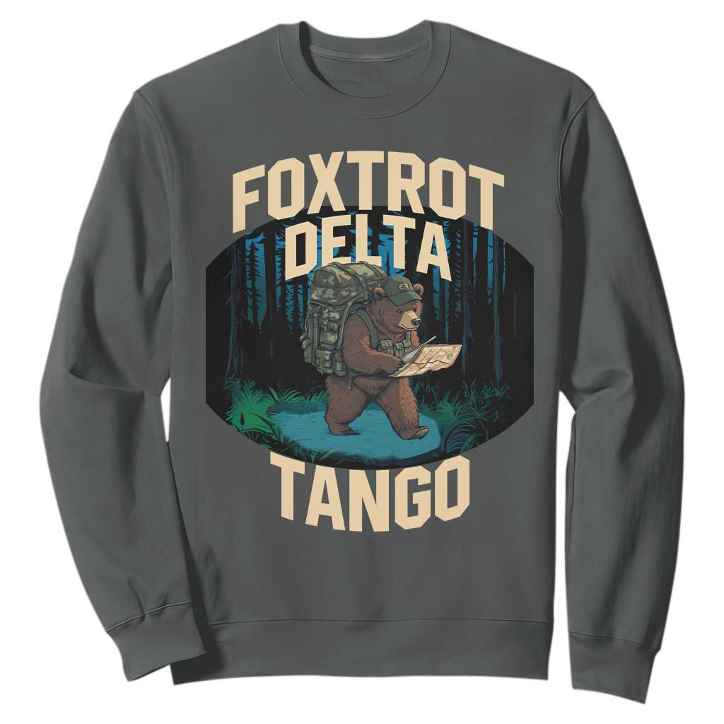 Foxtrots Deltas Tangos Funny Bear Resist Sweatshirt Protect Our National Parks TS02 Dark Heather Print Your Wear
