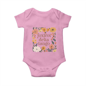 Foxtrots Deltas Tangos Boho Floral Baby Onesie Funny Offensive TS02 Light Pink Print Your Wear