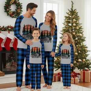 I Stand With The NPS Plaid Pajama Set National Park Support Park Rangers TS02 Blue Plaid Print Your Wear