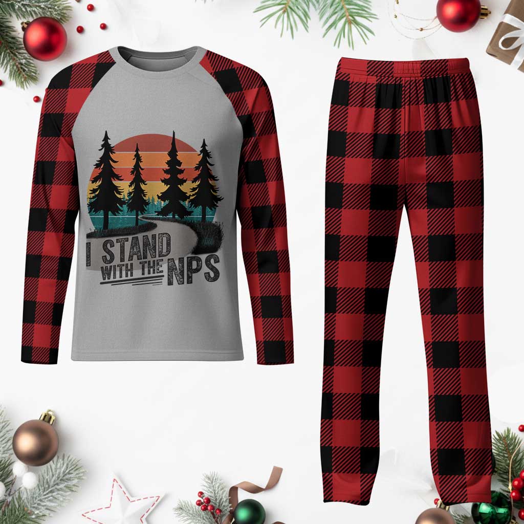 I Stand With The NPS Plaid Pajama Set National Park Support Park Rangers TS02 Buffalo Plaid Print Your Wear
