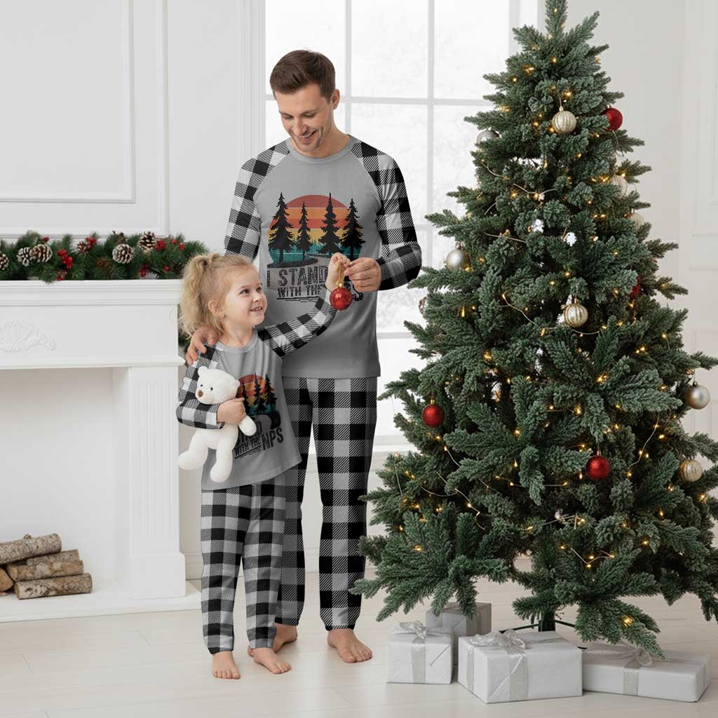 I Stand With The NPS Plaid Pajama Set National Park Support Park Rangers TS02 White Plaid Print Your Wear