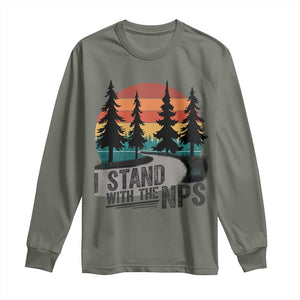 I Stand With The NPS Long Sleeve Shirt National Park Support Park Rangers TS02 Military Green Print Your Wear