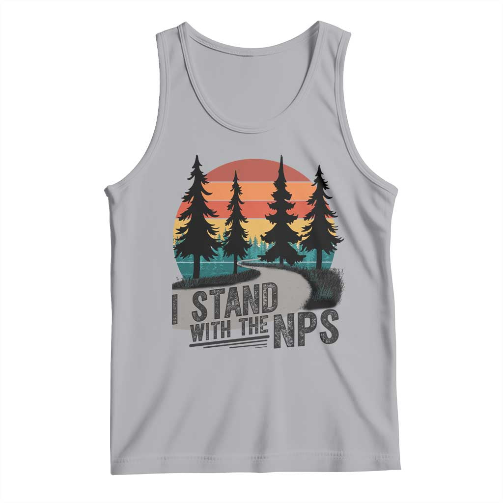 I Stand With The NPS Tank Top National Park Support Park Rangers TS02 Athletic Heather Print Your Wear
