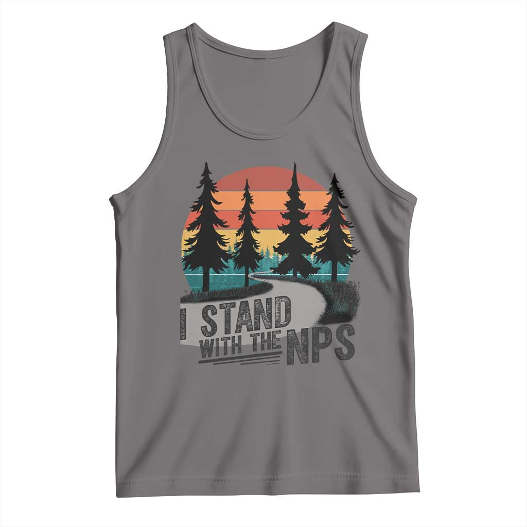I Stand With The NPS Tank Top National Park Support Park Rangers TS02 Deep Heather Print Your Wear