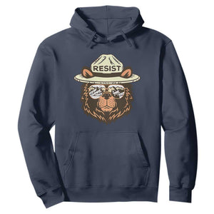 Resist Bear Retro Vintage Hoodie TS02 Navy Print Your Wear