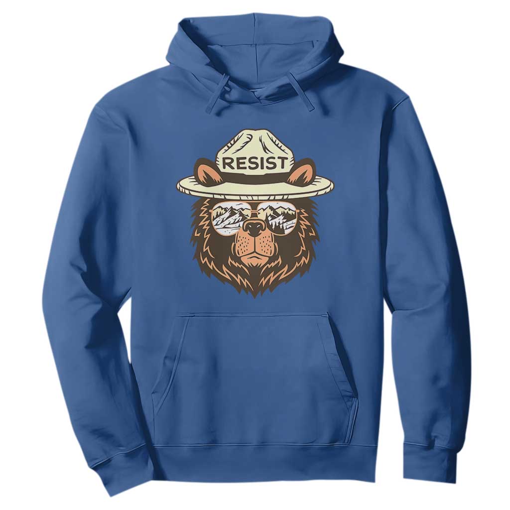 Resist Bear Retro Vintage Hoodie TS02 Royal Blue Print Your Wear