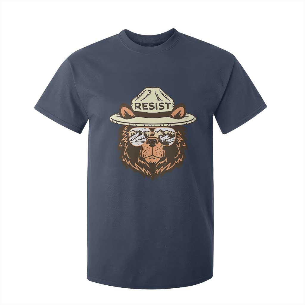 Resist Bear Retro Vintage T Shirt For Kid TS02 Navy Print Your Wear
