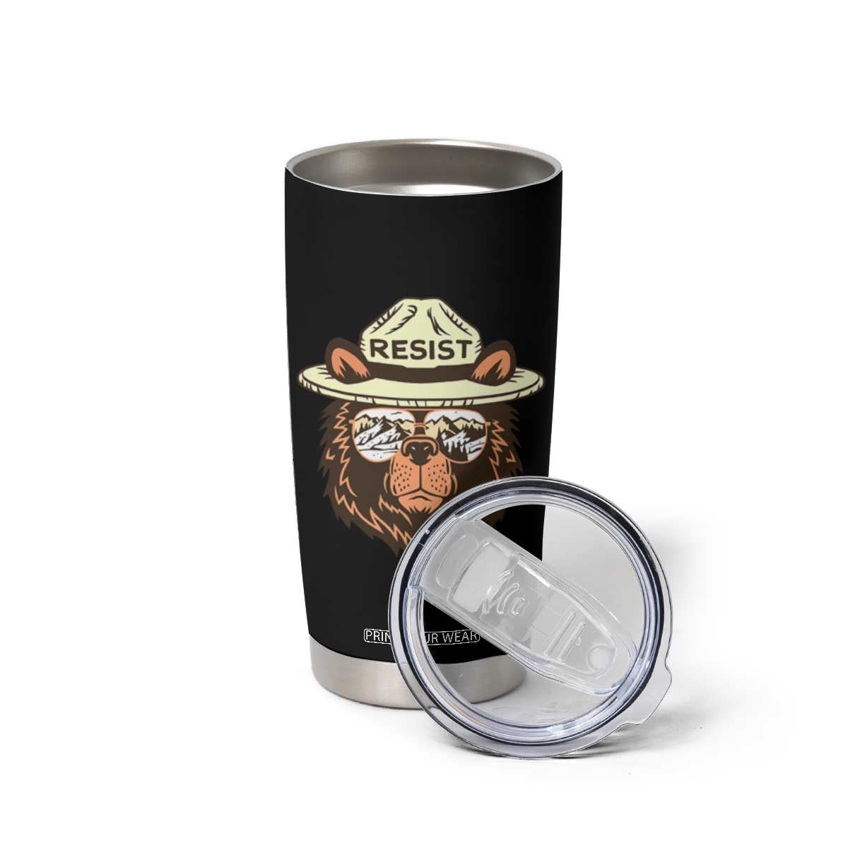 Resist Bear Retro Vintage Tumbler Cup TS02 Print Your Wear