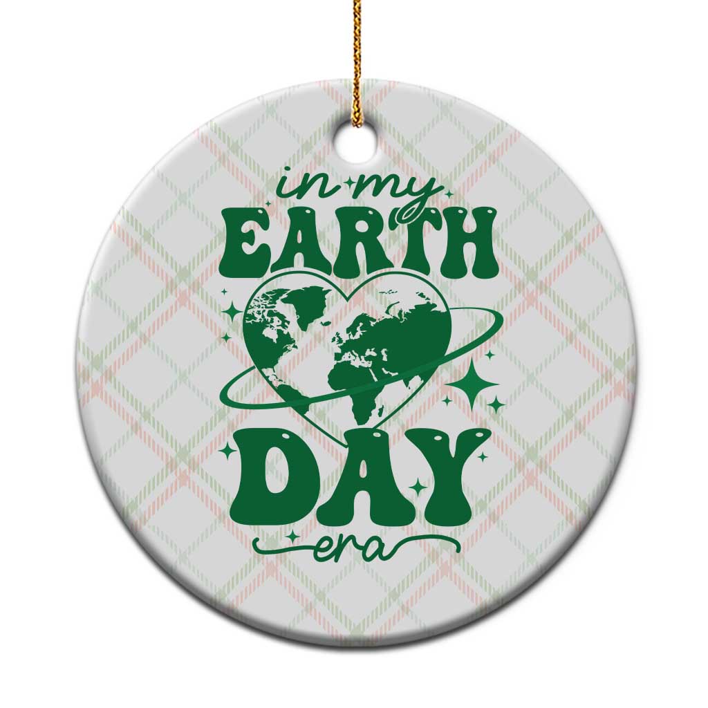 In My Earth Day Era Ceramic Ornament Cute Groovy Planet Heart TS02 1pc Christmas Plaid Print Your Wear