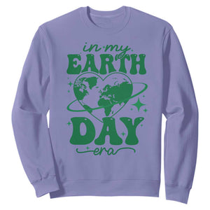 In My Earth Day Era Sweatshirt Cute Groovy Planet Heart TS02 Violet Print Your Wear