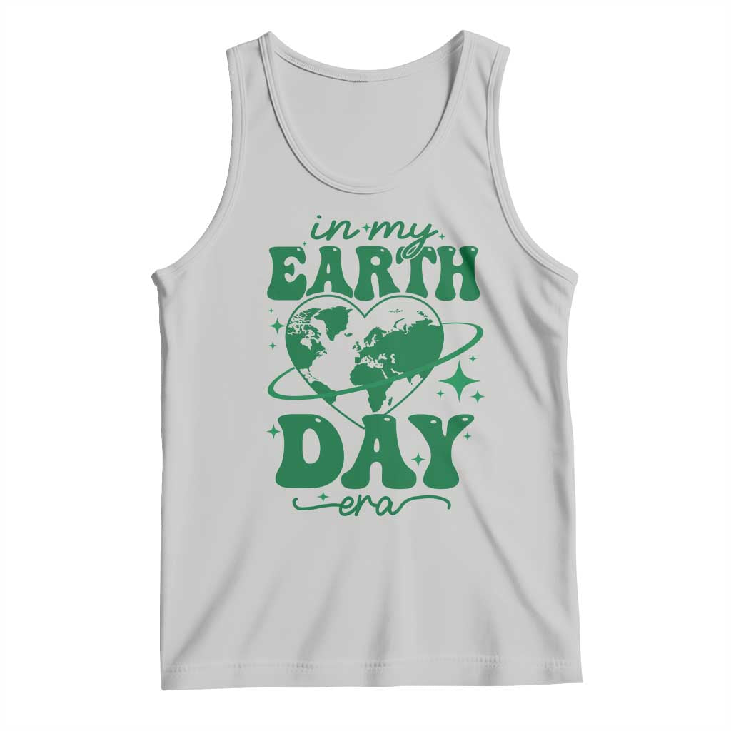 In My Earth Day Era Tank Top Cute Groovy Planet Heart TS02 Ash Print Your Wear