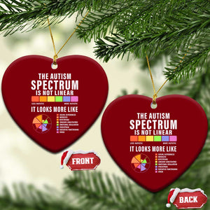 Autism Acceptance Ceramic Ornament The Autism Spectrum Is Not Linear TS02 Print Your Wear