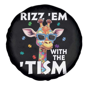 Funny Autism Giraffe Spare Tire Cover Rizz Em With The Tism TS02 Print Your Wear