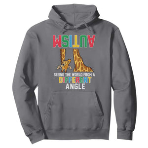 Giraffe Autism Awareness Hoodie Seeing World Different Angle TS02 Charcoal Print Your Wear